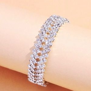 Beautiful silver and crystal bracelet.